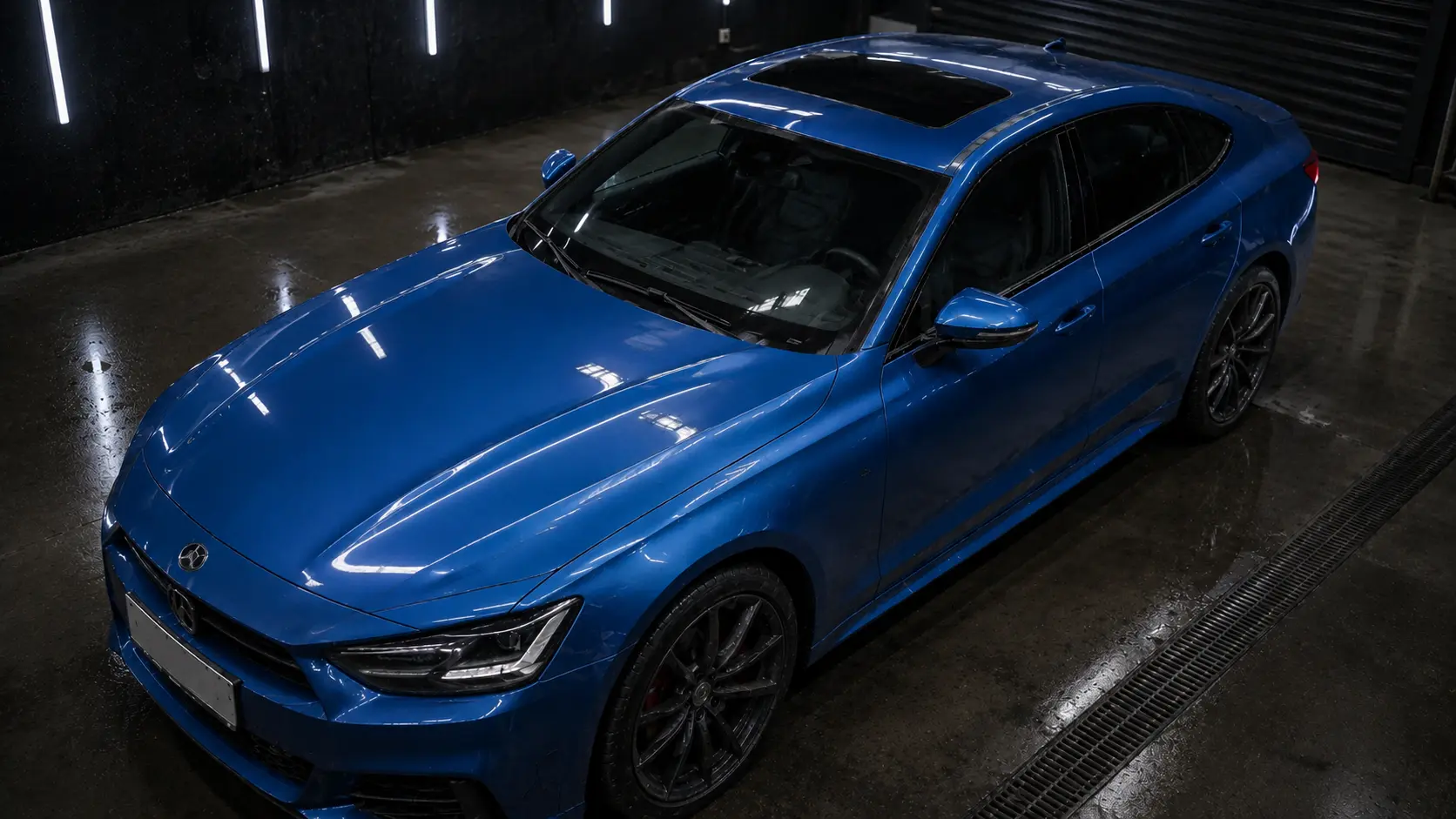 car from the top, after detailing